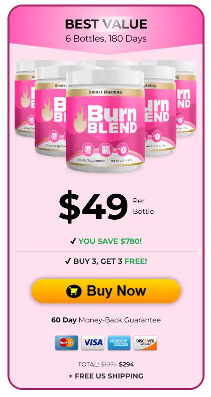 BurnBlend 6 Bottle Price